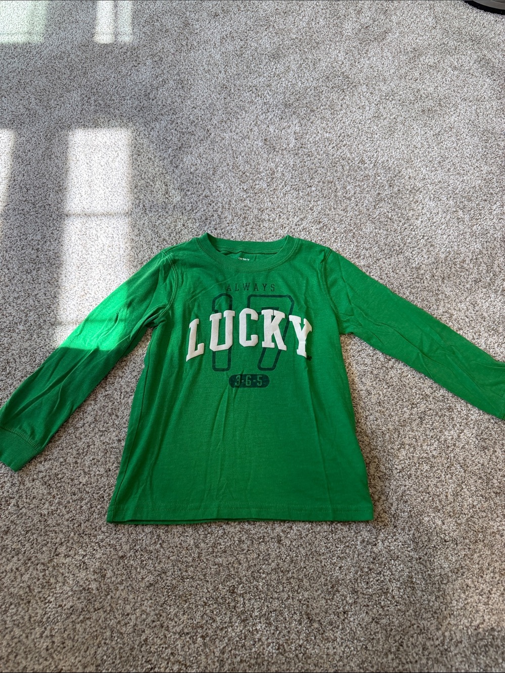 Carter's Green 'Lucky' Long Sleeve Tee - 5T